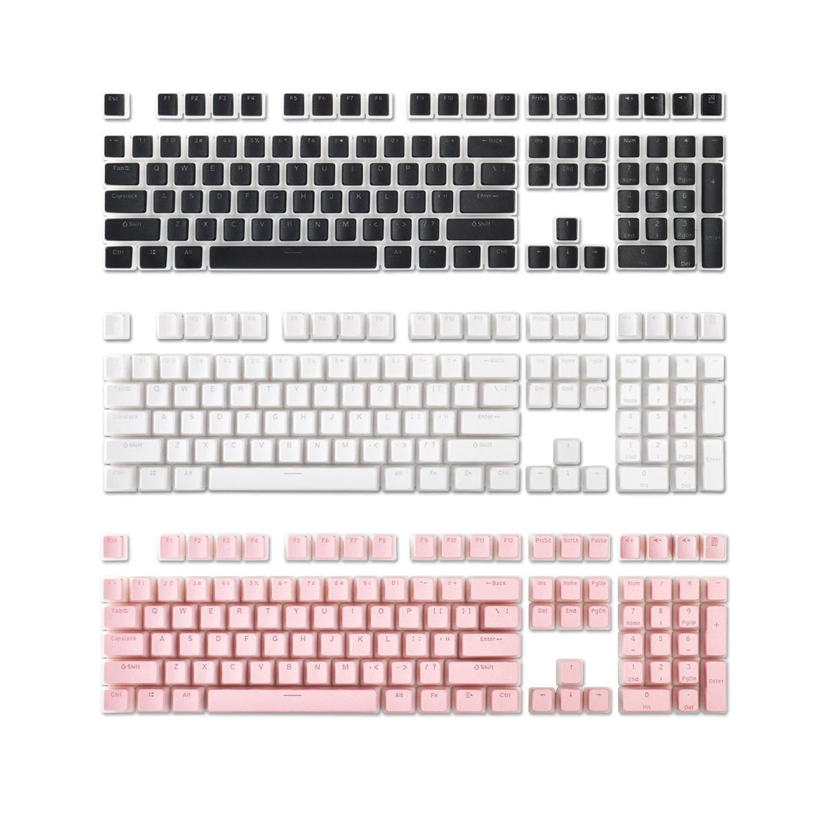 Storazone 129 Keys Pudding Keycaps OEM Profile PBT Double Shot Keycap For Mx Switch Mechanical Keyboard ISO Layout RGB backlit Key Caps