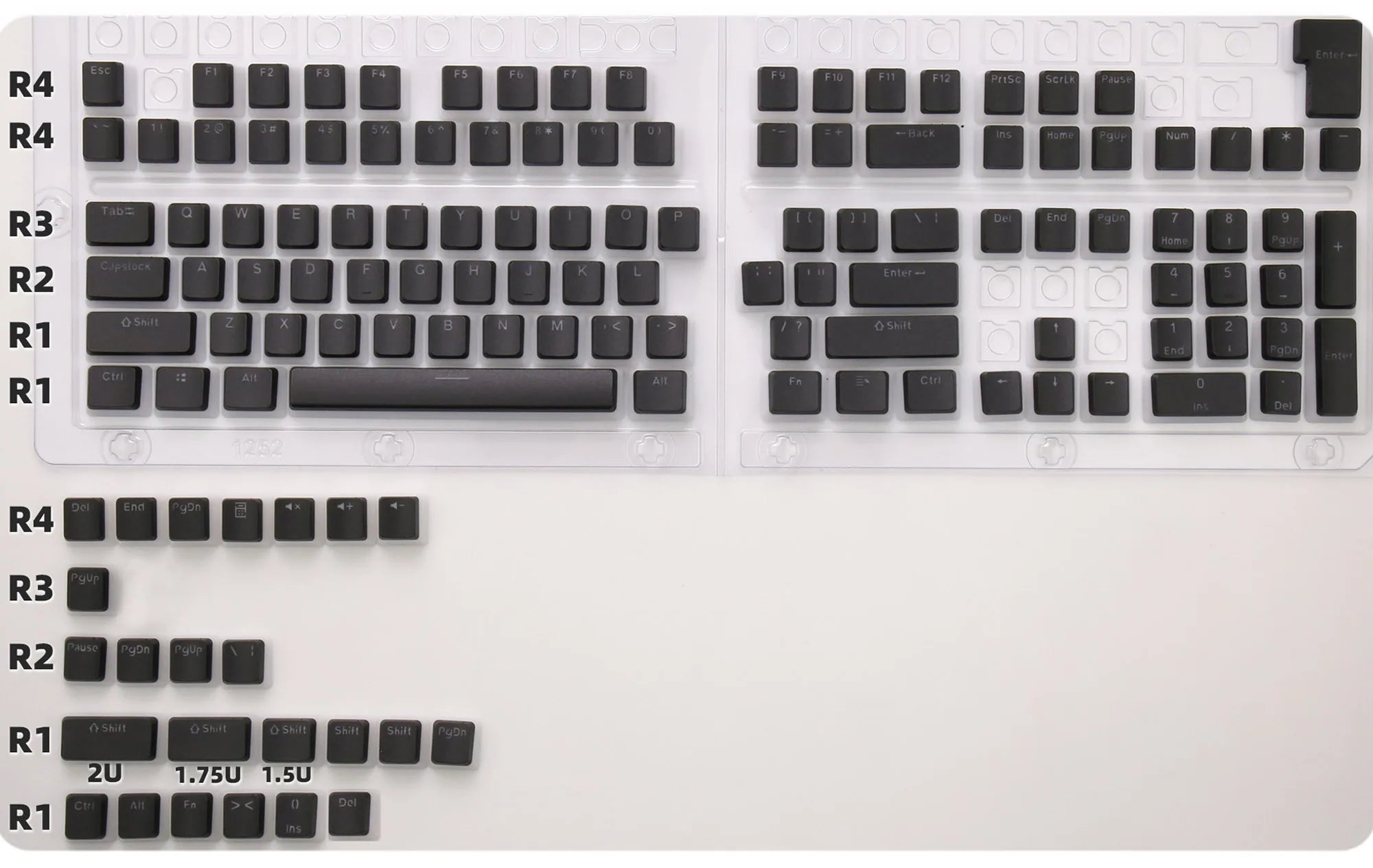 Storazone 129 Keys Pudding Keycaps OEM Profile PBT Double Shot Keycap For Mx Switch Mechanical Keyboard ISO Layout RGB backlit Key Caps