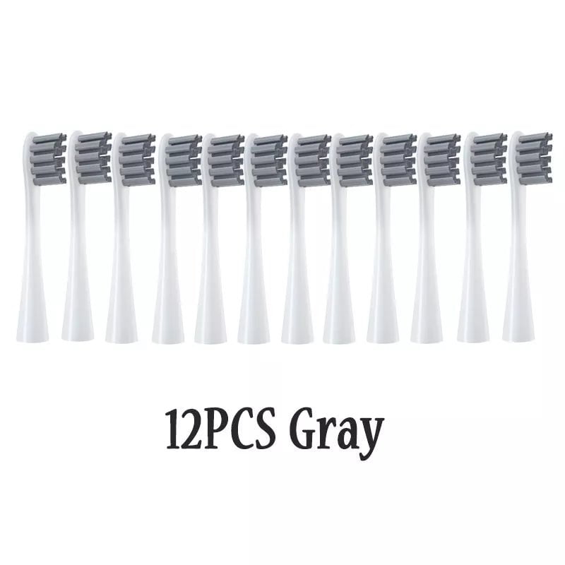 Storazone 12Gray 12PCS Replacement Brush Heads for Oclean X/ X PRO/ Z1/ F1/ One/ Air 2 /SE Sonic Electric Toothbrush DuPont Soft Bristle Nozzles