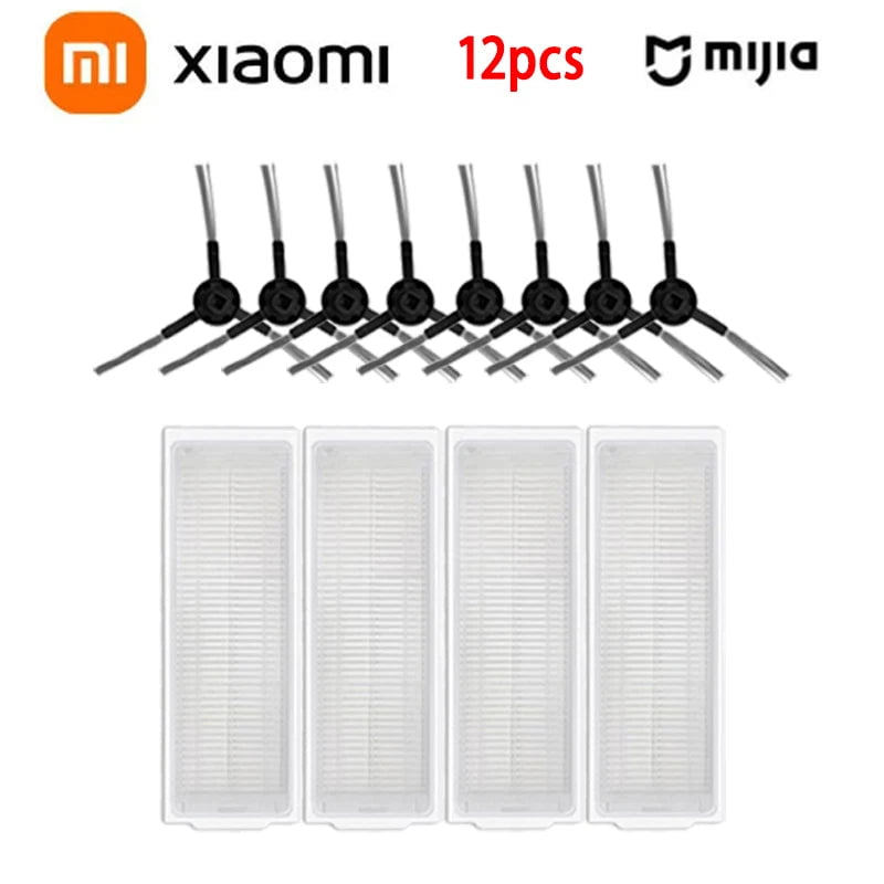 Storazone 12PCS 1 Xiaomi Mijia Mi Robot Vacuum-Mop Pro STYTJ02YM 2S / 3C / Conga 3490 Viomi V2 PRO V3 SE Main Side Brush Hepa Filter Mop Part