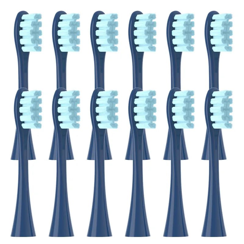 Storazone 12pcs Blue 12PCS Replacement Brush Heads for Oclean X/ X PRO/ Z1/ F1/ One/ Air 2 /SE Sonic Electric Toothbrush DuPont Soft Bristle Nozzles