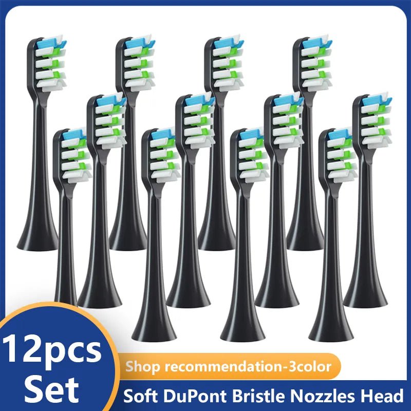 Storazone 12pcs for SOOCAS X3/X3U/X5 Replacement Toothbrush Heads Clean Tooth Brush Heads Sonic Electric Toothbrush Soft Bristle Nozzles