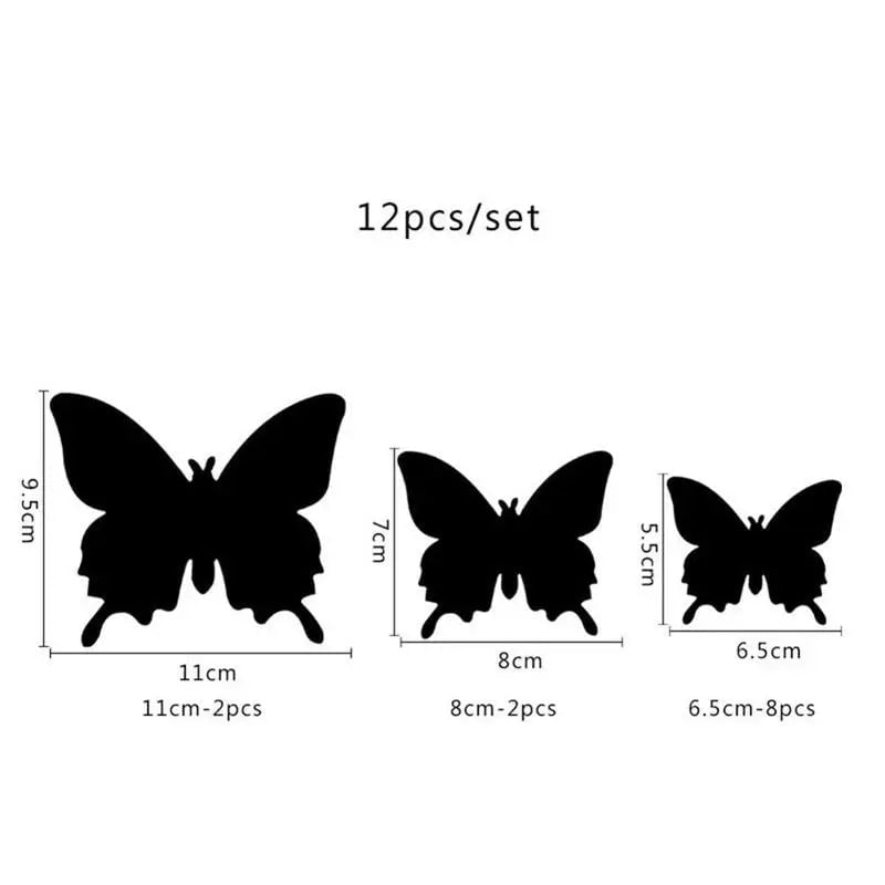 Storazone 12Pcs/lot 3D Butterfly Mirror Wall Sticker Decal Wall Art Removable Wedding Decoration Kids Room Decoration Sticker