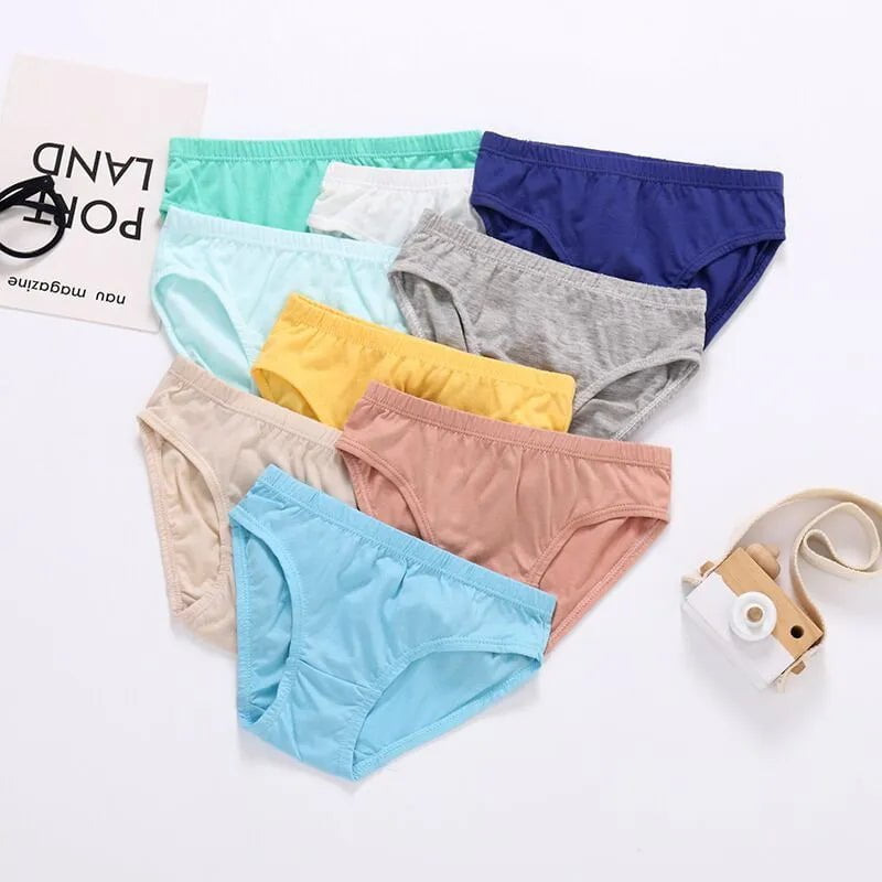 Storazone 12pcs/Lot Pure Color Boys Panties Cotton Underwear Shorts Kids Briefs Clothes Children Pants
