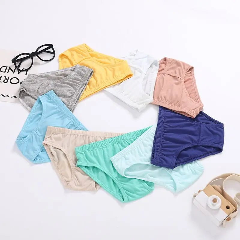 Storazone 12pcs/Lot Pure Color Boys Panties Cotton Underwear Shorts Kids Briefs Clothes Children Pants