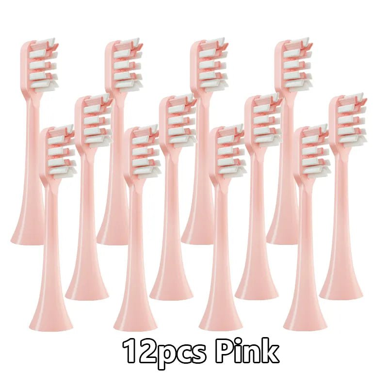 Storazone 12pcs Pink 12pcs for SOOCAS X3/X3U/X5 Replacement Toothbrush Heads Clean Tooth Brush Heads Sonic Electric Toothbrush Soft Bristle Nozzles