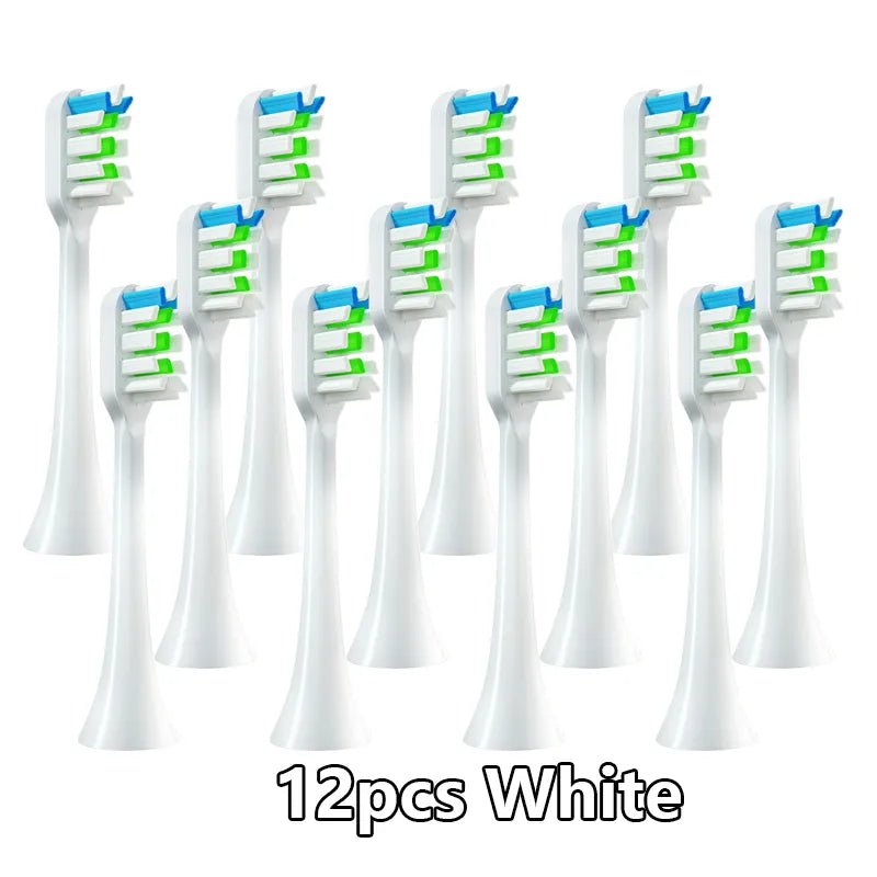 Storazone 12pcs White 12pcs for SOOCAS X3/X3U/X5 Replacement Toothbrush Heads Clean Tooth Brush Heads Sonic Electric Toothbrush Soft Bristle Nozzles