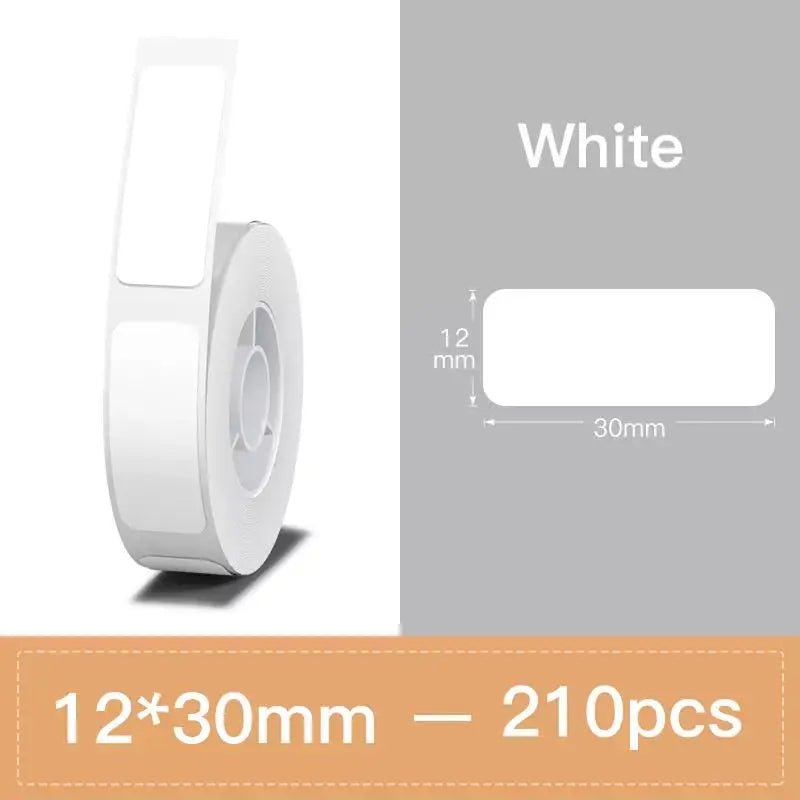 Storazone 12x30mm 210pcs Niimbot White Label Thermal Paper for D11 D110 D101 Printer  Label Sticker Paper Roll Waterproof Anti-Oil Tear-Resistant