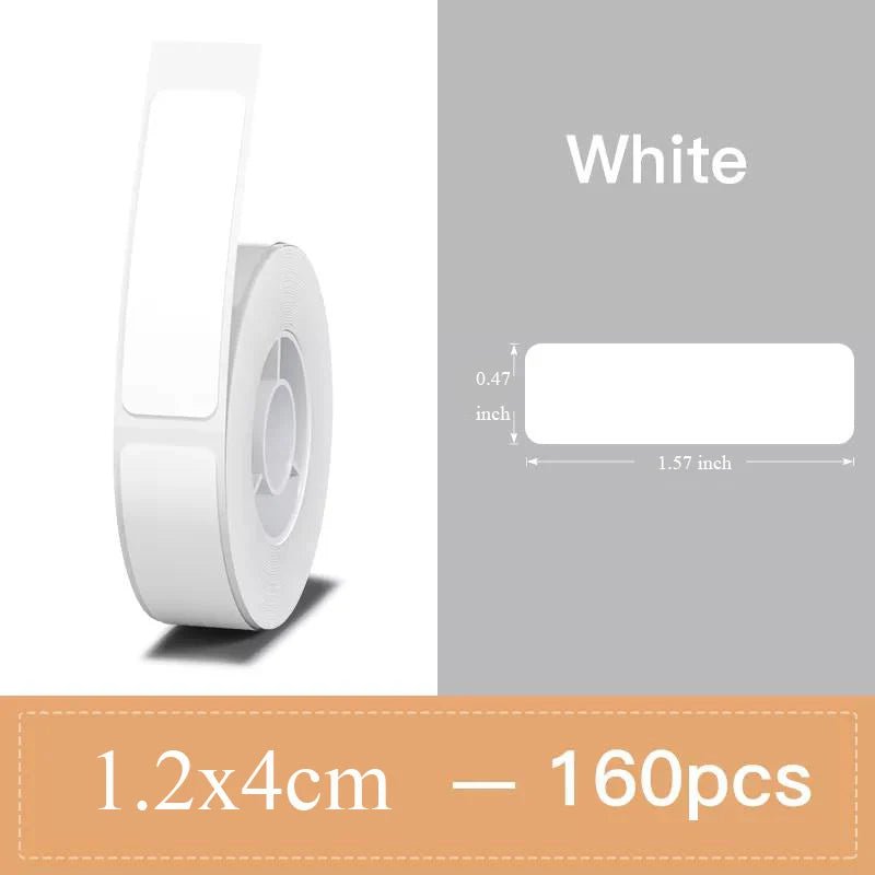 Storazone 12x40mm 160pcs Niimbot White Label Thermal Paper for D11 D110 D101 Printer  Label Sticker Paper Roll Waterproof Anti-Oil Tear-Resistant