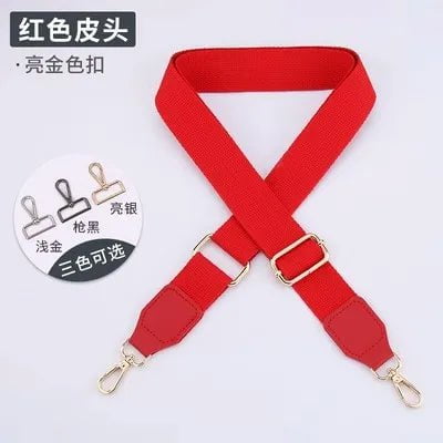 Storazone 13 / Gold buckle Nylon Shoulder Bag Strap Wide Spare Bag Strap Pure Color Women's Nylon Messenger Bag Accessories Bag Straps