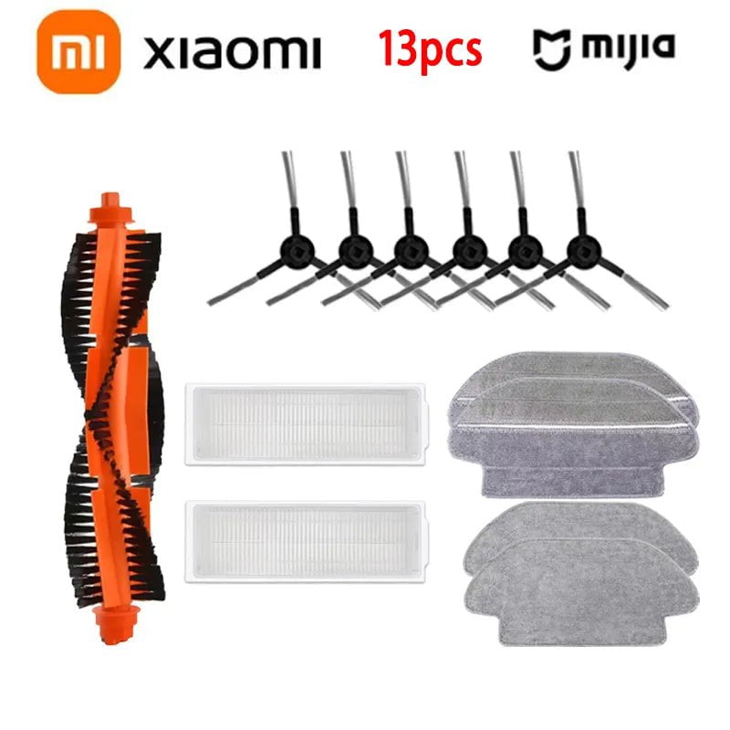 Storazone 13PCS Xiaomi Mijia Mi Robot Vacuum-Mop Pro STYTJ02YM 2S / 3C / Conga 3490 Viomi V2 PRO V3 SE Main Side Brush Hepa Filter Mop Part