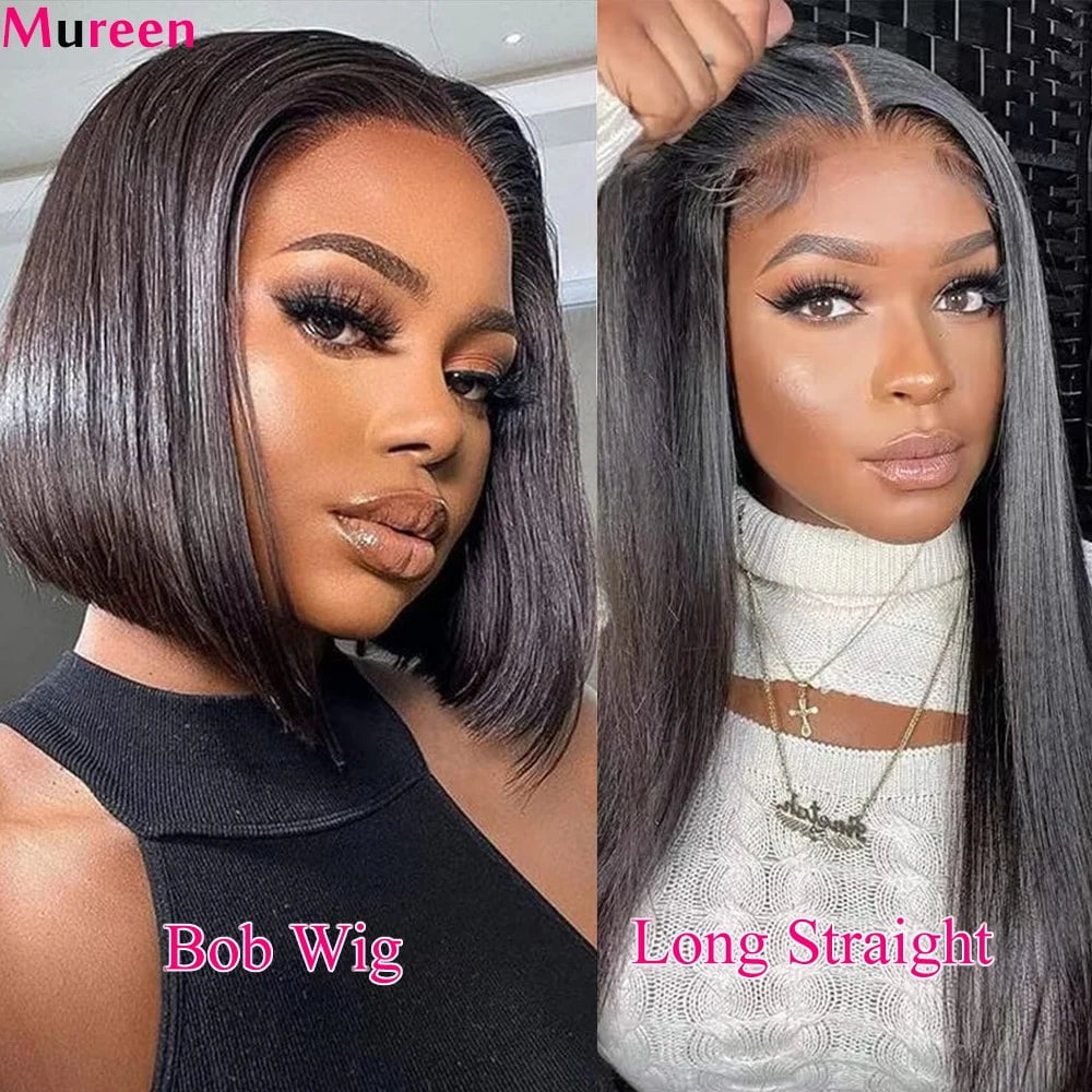 Storazone 13x6 Lace Wig / CHINA / 8inch Bob | 150 Wear And Go Glueless Wig Human Hair Ready To Wear 13x6 HD Lace Front Human Hair Wigs For Women 13x4 Brazilian Straight Bob Wig