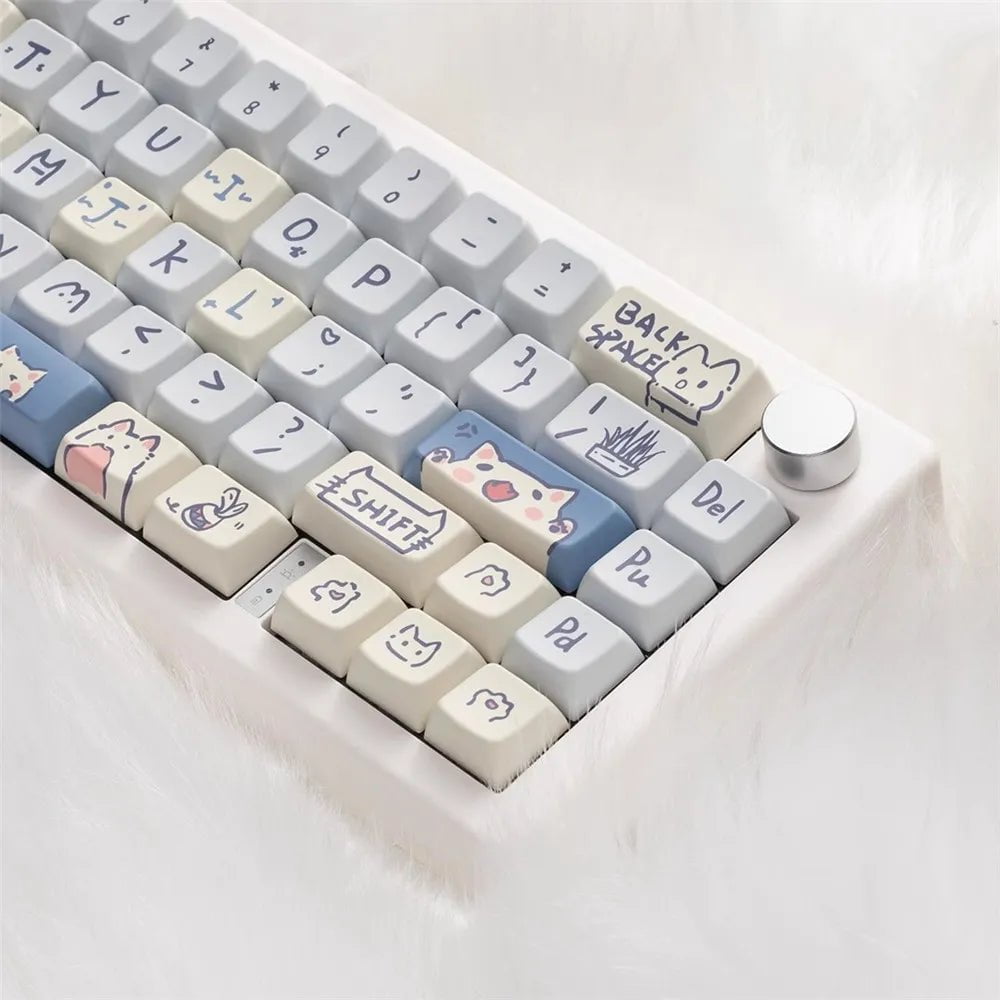 Storazone 148/66 Keys MDA Profile Cute Animal Theme Keycaps For Mechanical Gaming Keyboard Mx Switch PBT Five-sided Sublimation Key Caps