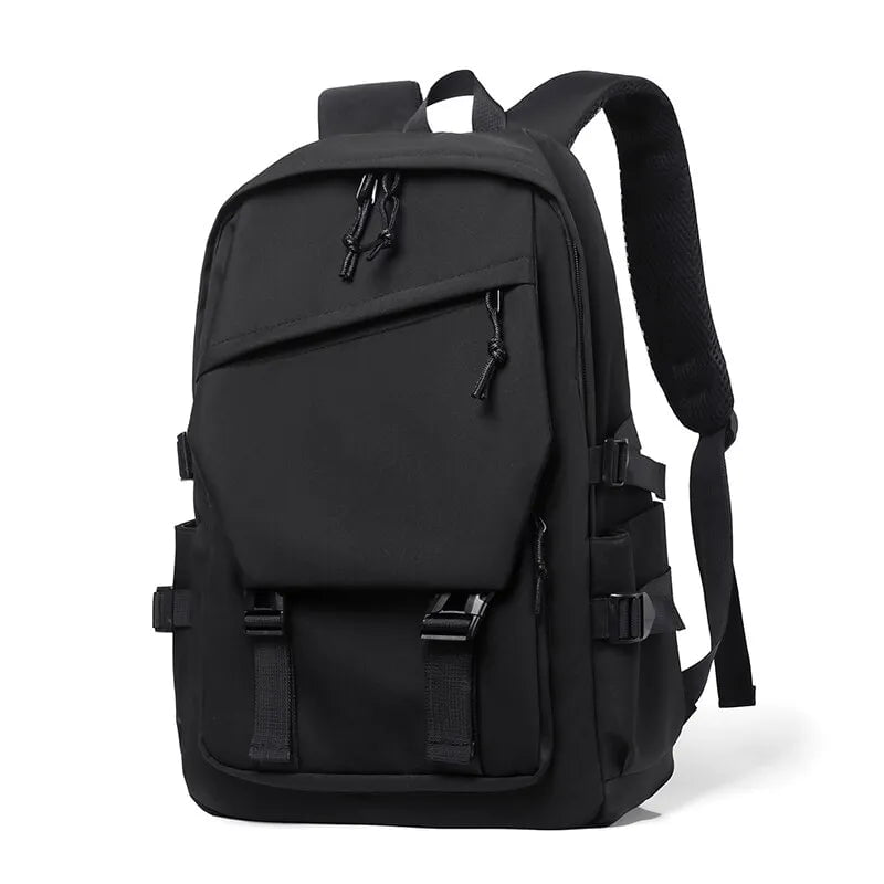 Storazone 15 inch / black One 15 Inch Polyester Waterproof Solid Color Simple Men's Backpack Fashion Couple Student Computer Backpack