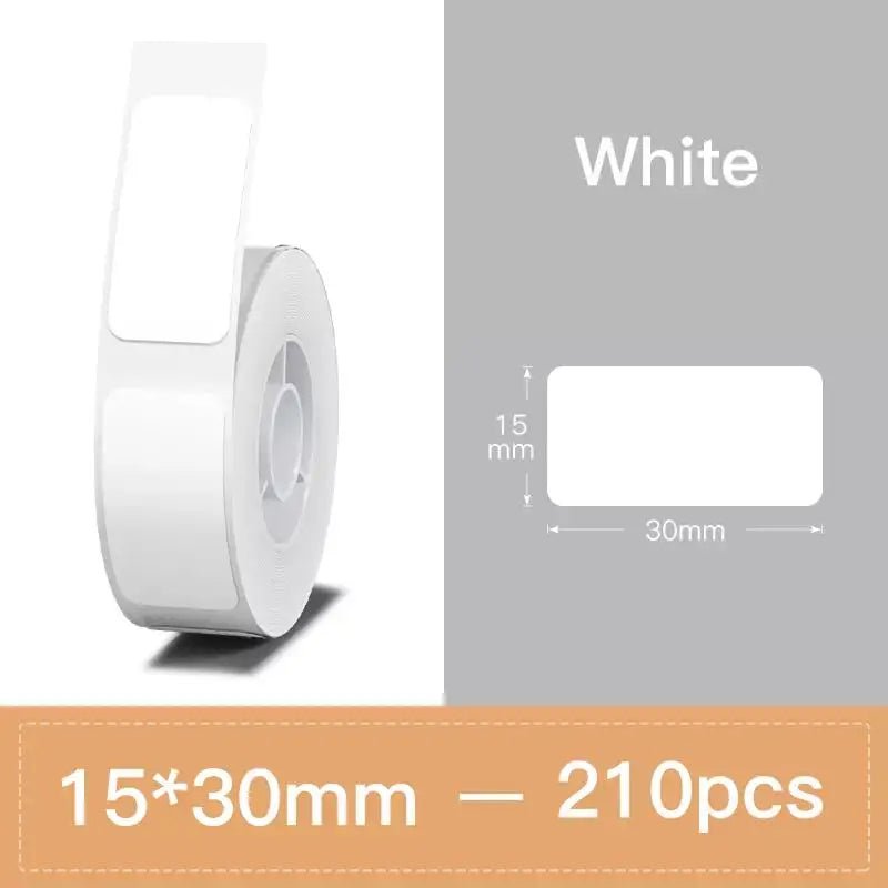 Storazone 15x30mm 210pcs Niimbot White Label Thermal Paper for D11 D110 D101 Printer  Label Sticker Paper Roll Waterproof Anti-Oil Tear-Resistant
