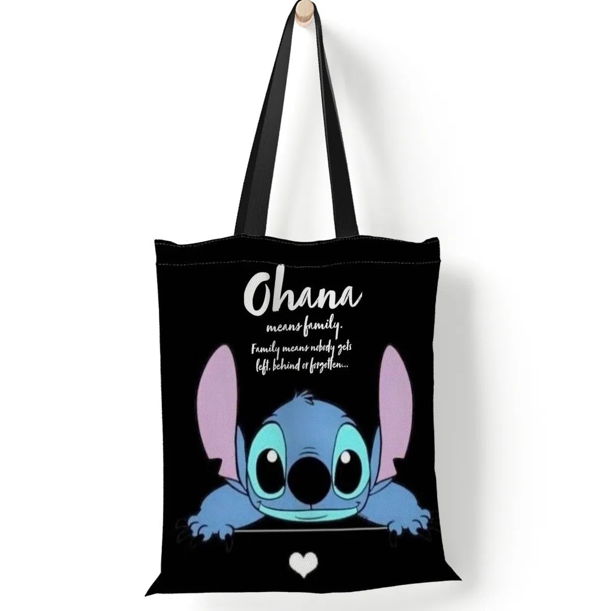 Storazone 16-35x40cm Disney Stitch Tote Bags Anime Lilo and Stitch Women's Canvas Handbags 35x40cm Large Capacity Shopping Bags Girls Gifts