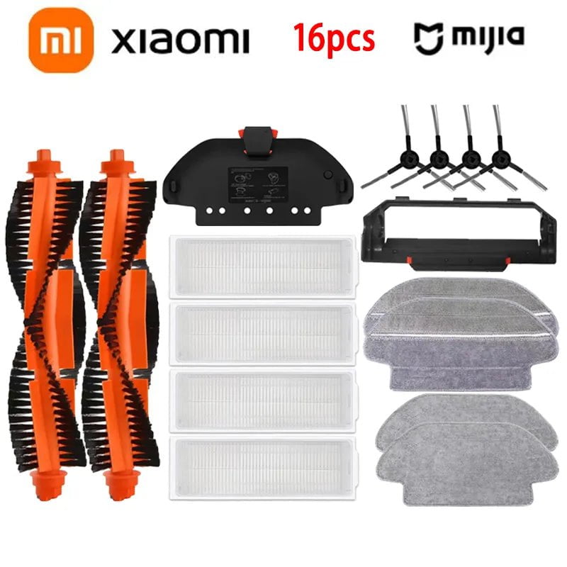 Storazone 16PCS 1 Xiaomi Mijia Mi Robot Vacuum-Mop Pro STYTJ02YM 2S / 3C / Conga 3490 Viomi V2 PRO V3 SE Main Side Brush Hepa Filter Mop Part