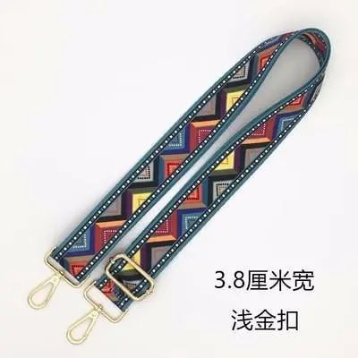 Storazone 17 / Gold buckle Nylon Shoulder Bag Strap Wide Spare Bag Strap Pure Color Women's Nylon Messenger Bag Accessories Bag Straps