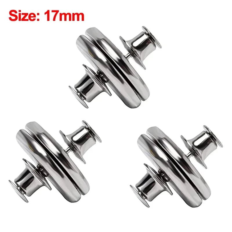 Storazone 17mm / 1 Pair 1/10Pairs Metal Magnetic Curtain Button Holder Detachable Window Screen Close Magnet Buckle Lightproof Room Curtain Closure Clip