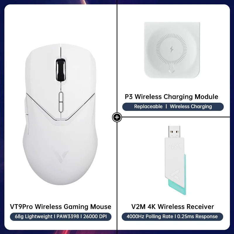 Storazone 18 Rapoo VT9PRO Wireless Gaming Mouse Esports Grade 68g Ultra-Light 26000DPI 8 Buttons Optical PAW3398 Computer Mouse For Laptop PC