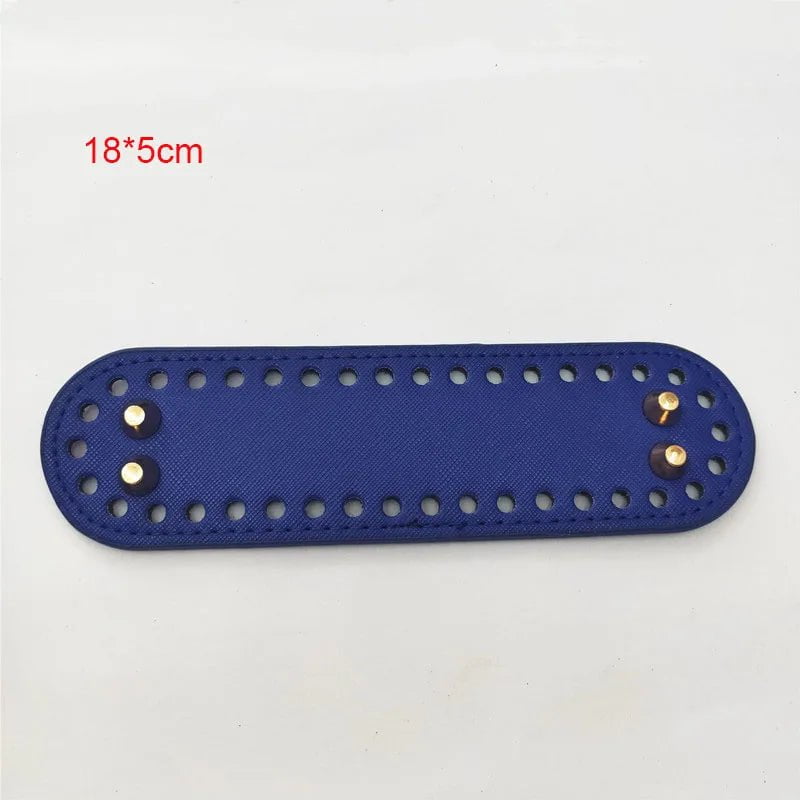 Storazone 18x5cm 22*10cm Long Bottom for Knitted Bag PU leather Bag Base Handmade Bottom With Holes Diy Crochet Bag Bottom accessories