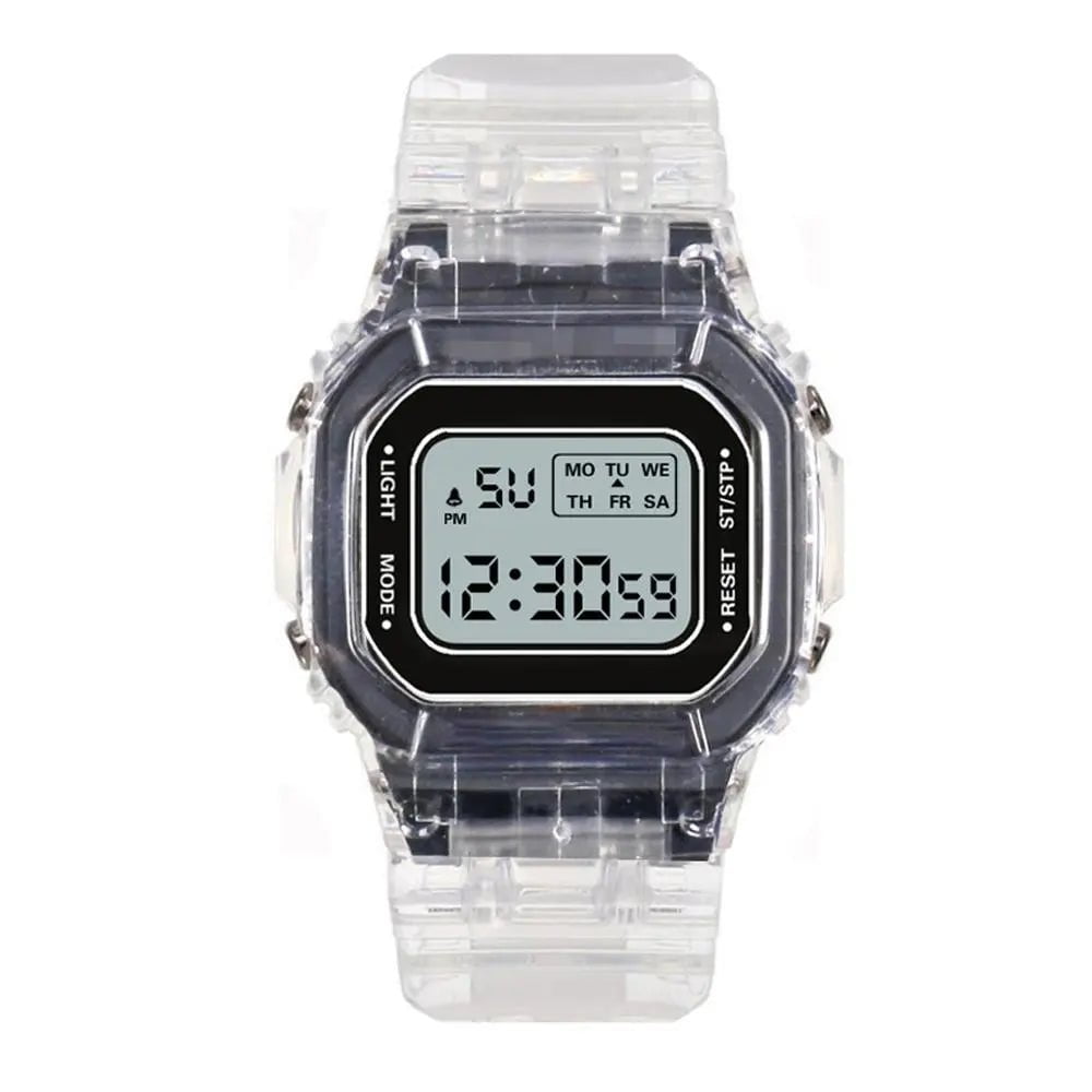Storazone 190 black Fashion Men Women Watches Gold Casual Transparent Digital Sport Watch Lover's Gift Clock Children Kid's Wristwatch Female Clock