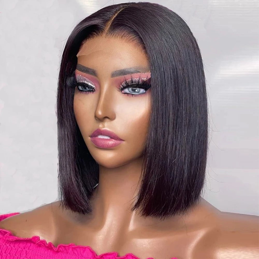 Storazone #1B / south africa / 8inches | 13*5*1 99J Burgundy Short Bob Wig 13X4 Lace Front Wigs For Black Women Brazilian Human Hair Red Highlighted Color Wear Go Glueless Wig