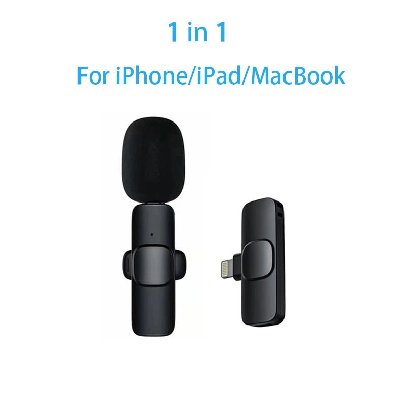 Storazone 1in1 For IOS / CHINA New Wireless Lavalier Microphone Portable Audio Video Recording Mini Microphone for iPhone Android PC Camera Live Gaming Phone