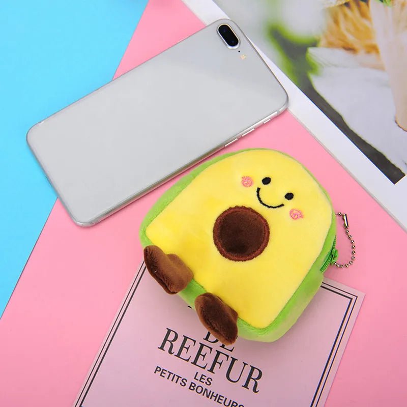 Storazone 1pc 6 HOT! Cute Cartoon Plush Shark Coin Purse Plush Animal Wallet For Women Kids Zipper Coin Bag