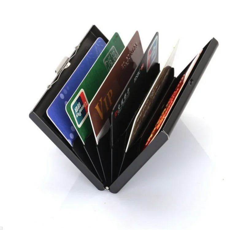 Storazone 1pc Card Holder Men RFID Blocking Aluminum Metal Slim Wallet Money Bag Anti-scan Credit Card Holder Thin Case Small Male Wallet