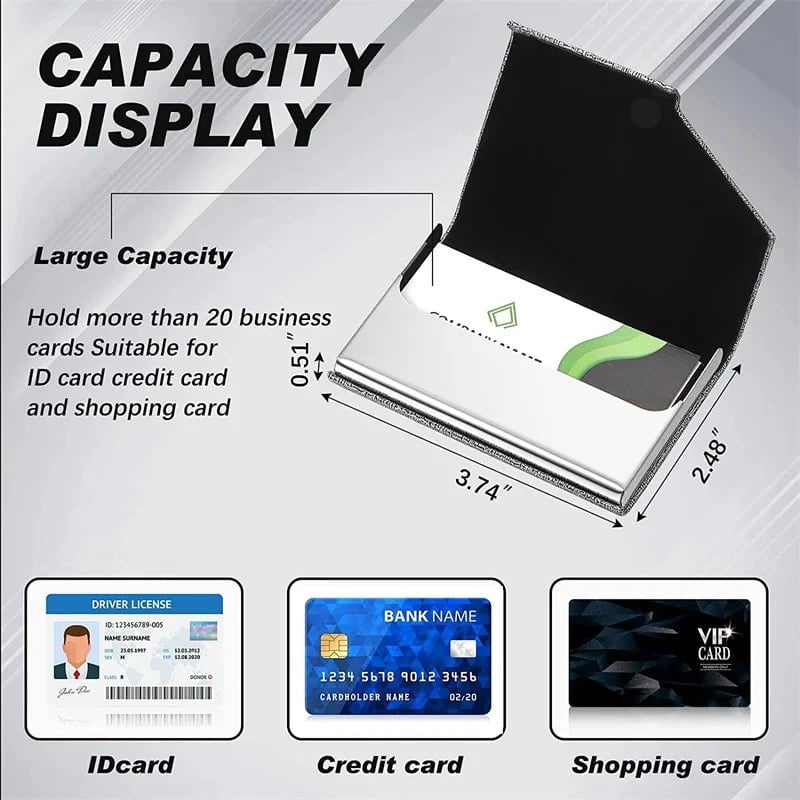 Storazone 1pc Card Holder Men RFID Blocking Aluminum Metal Slim Wallet Money Bag Anti-scan Credit Card Holder Thin Case Small Male Wallet