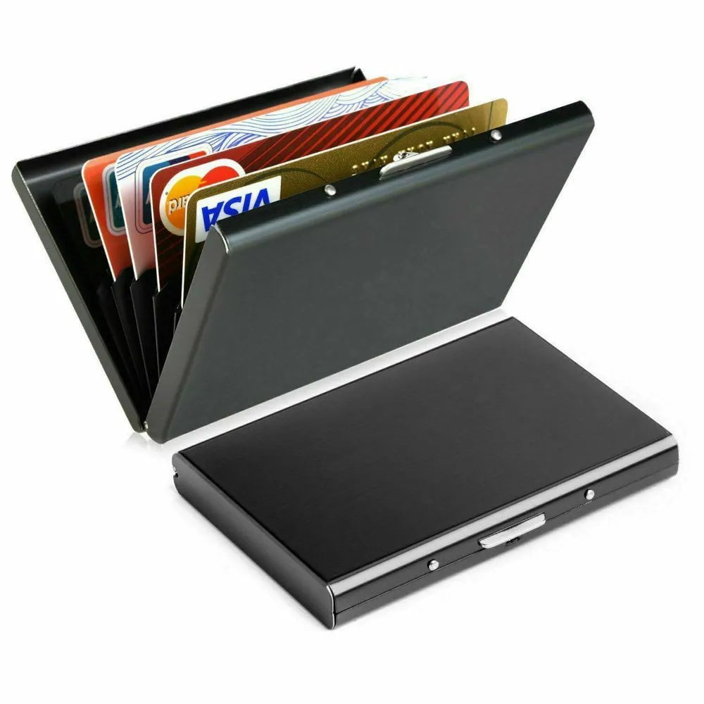 Storazone 1pc Card Holder Men RFID Blocking Aluminum Metal Slim Wallet Money Bag Anti-scan Credit Card Holder Thin Case Small Male Wallet