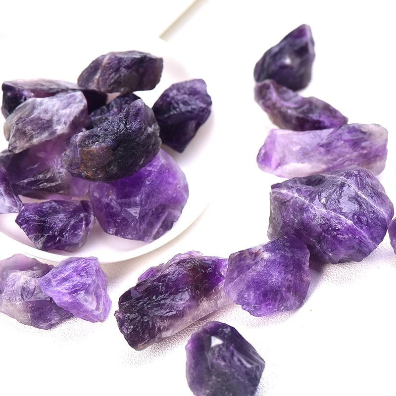 Storazone 1PC Natural Crystal Quartz Minerals Specimen Amethyst Rose quartz Irregular Shape Rough Rock Stone Reiki Healing Home Decoration