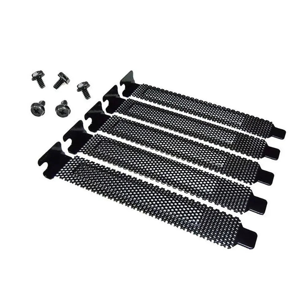 Storazone 1pcs 1or5pcs PCI Slot Cover/PCI Slot Cover Dust Filter Blanking Board Cooling Fan Dust Filter Ventilation PC Computer Case