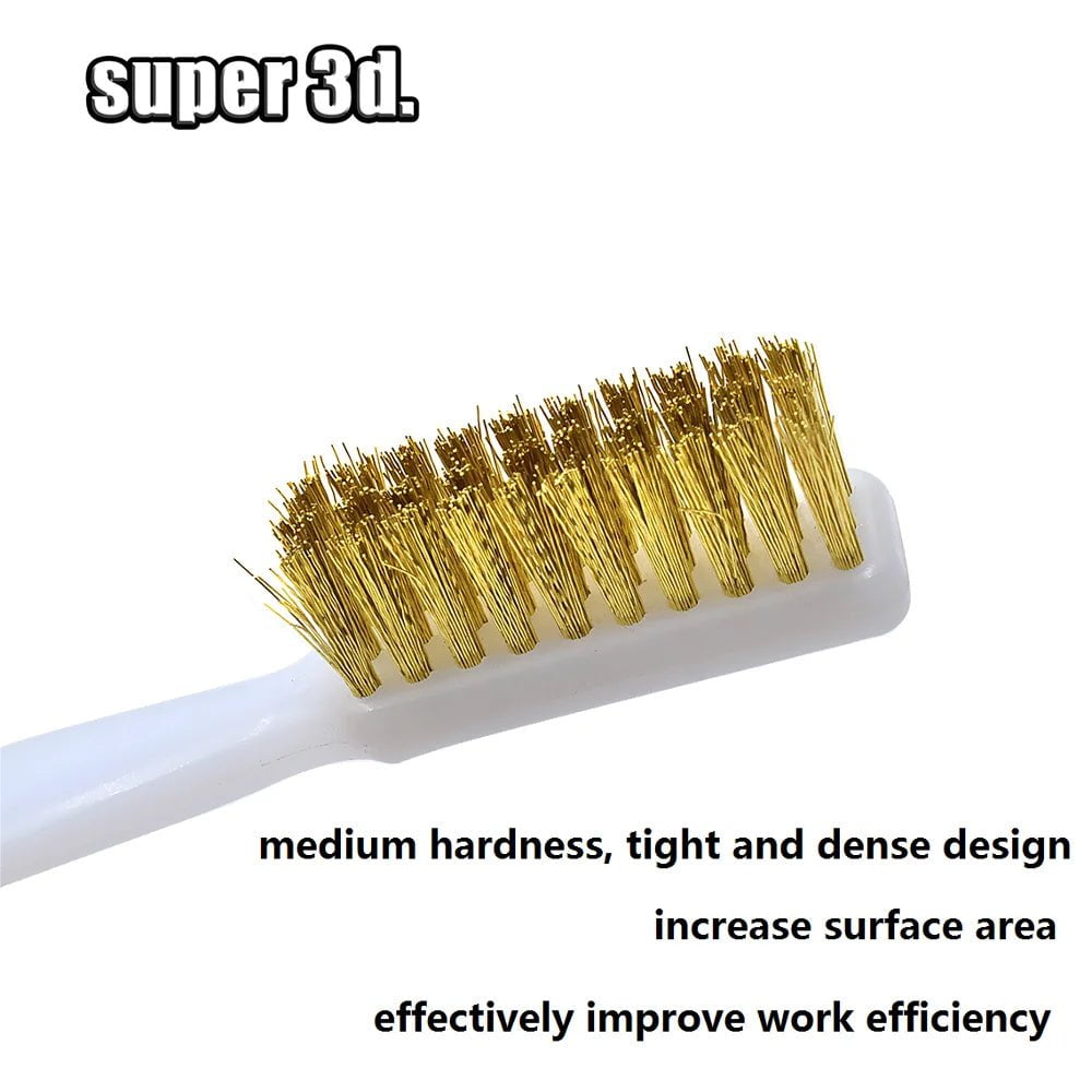 Storazone 1Pcs 3D Printer Tool Copper Wire Toothbrush Nozzle Brush For Cleaning Nozzle Heating Block Hotend Hot Bed Cleaner Derusting