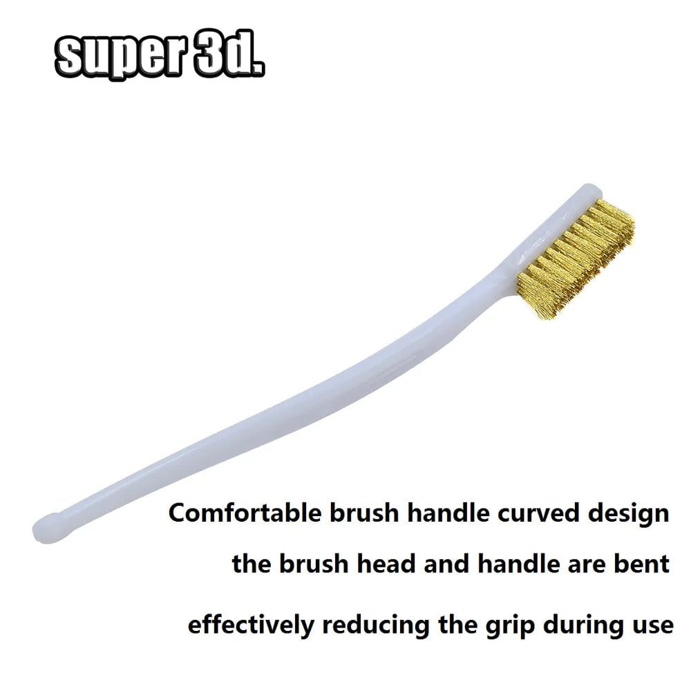 Storazone 1Pcs 3D Printer Tool Copper Wire Toothbrush Nozzle Brush For Cleaning Nozzle Heating Block Hotend Hot Bed Cleaner Derusting