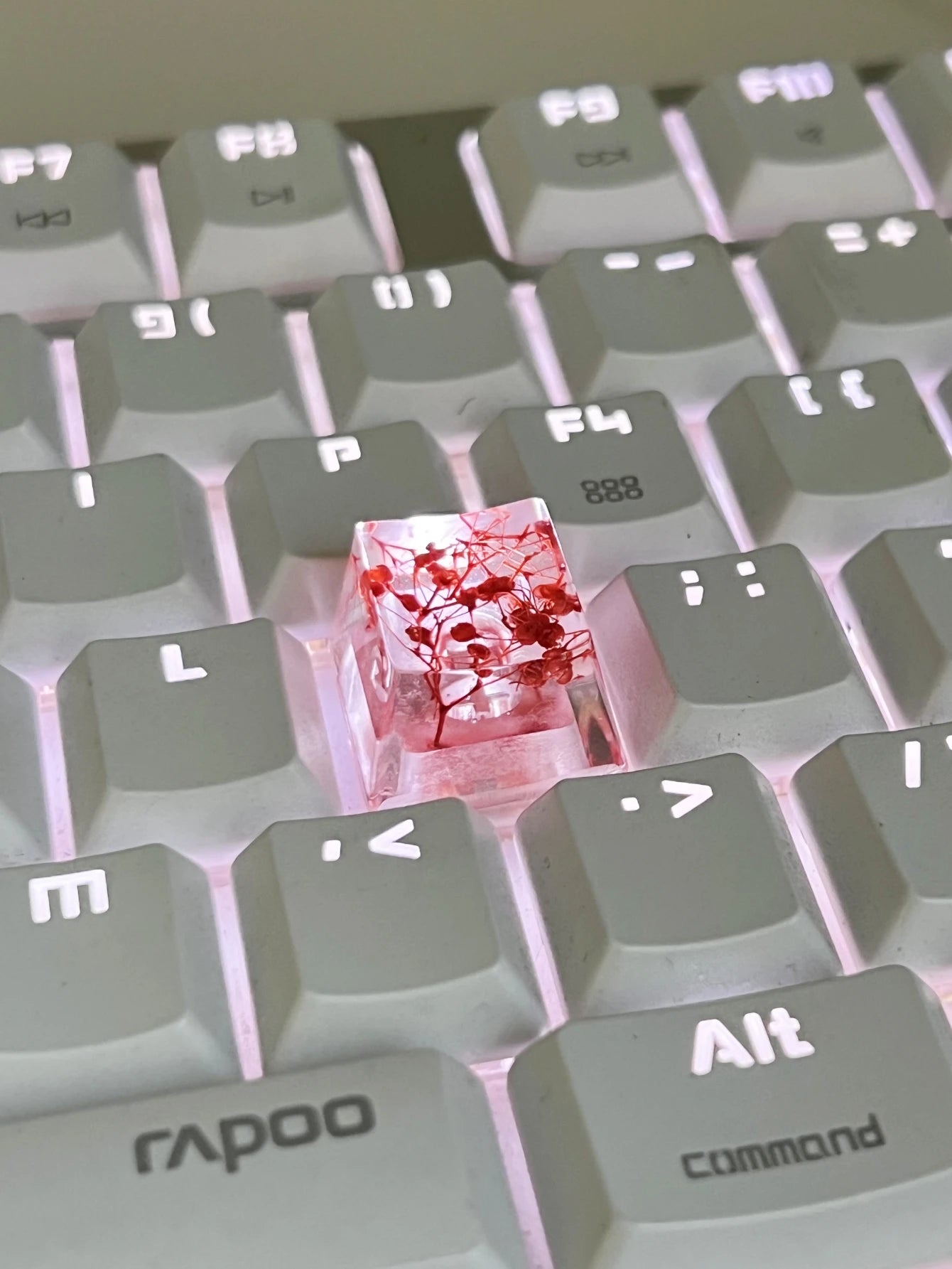 Storazone 1Pcs High Quality Epoxy DIY Translucent Leaves Dry Flowers Paper Cross Axis Mechanical Keyboard Keycap Universal Accessories