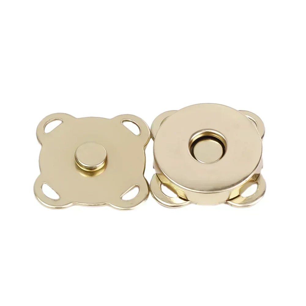 Storazone 1set-gold / 18mm 1/10Sets Magnetic Snap Fasteners Clasps Buttons Handbag Purse Wallet Craft Bags Parts Mini Adsorption Buckle 14/18mm Wholesale