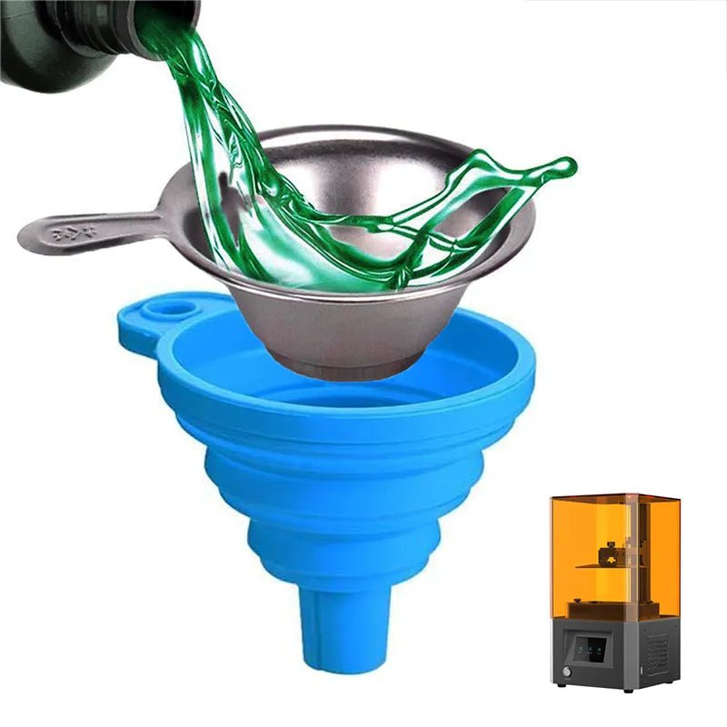 Storazone 1SET High Quality Metal Uv Resin Filter Cup+Silicon Funnel Disposable For ANYCUBIC Photon SLA DLP 3D Printer Parts
