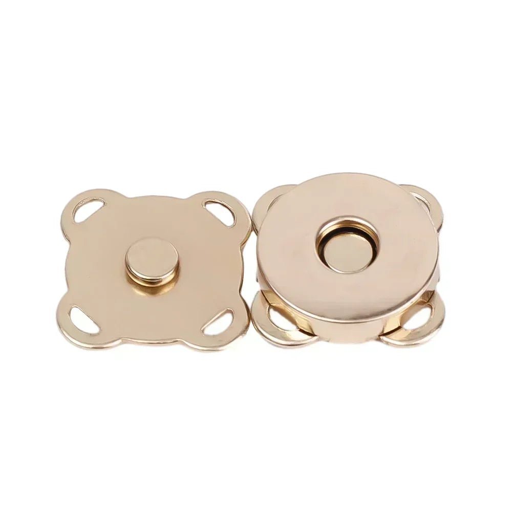 Storazone 1set-rose gold / 18mm 1/10Sets Magnetic Snap Fasteners Clasps Buttons Handbag Purse Wallet Craft Bags Parts Mini Adsorption Buckle 14/18mm Wholesale