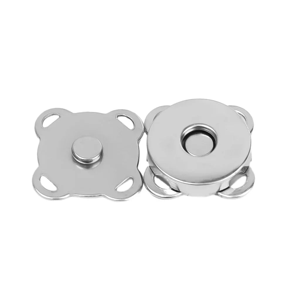 Storazone 1set-silver / 18mm 1/10Sets Magnetic Snap Fasteners Clasps Buttons Handbag Purse Wallet Craft Bags Parts Mini Adsorption Buckle 14/18mm Wholesale