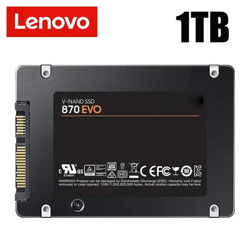 Storazone 1TB Lenovo 4TB Solid State Disk SSD 870 EVO 500GB 1TB 2TB Internal HDD Hard Drive Sata3 2.5 Inch For Laptop Microcomputer Desktop