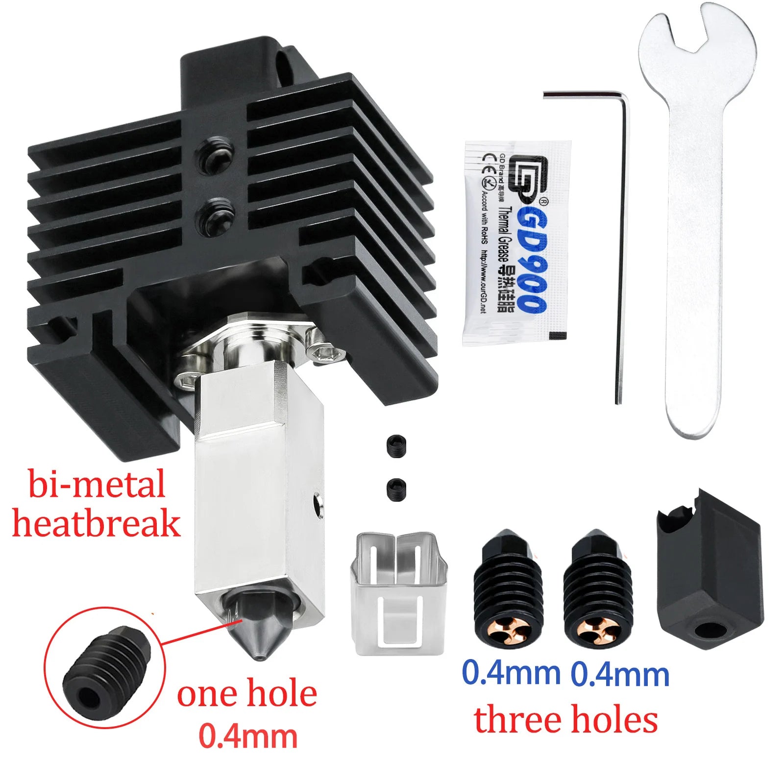 Storazone 2.0 Kit AA / For Bambu Lab X1 X1C Upgraded V2.0 For Bambu Hotend Cht Nozzle Bambulab Cht Nozzle X1c Bambu Lab P1p Hotend Bambu Lab P1s Hotend High Flow Bi Metal