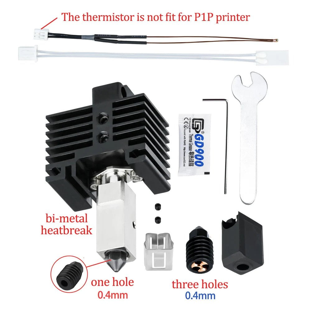 Storazone 2.0 Kit B / For Bambu Lab X1 X1C Upgraded V2.0 For Bambu Hotend Cht Nozzle Bambulab Cht Nozzle X1c Bambu Lab P1p Hotend Bambu Lab P1s Hotend High Flow Bi Metal