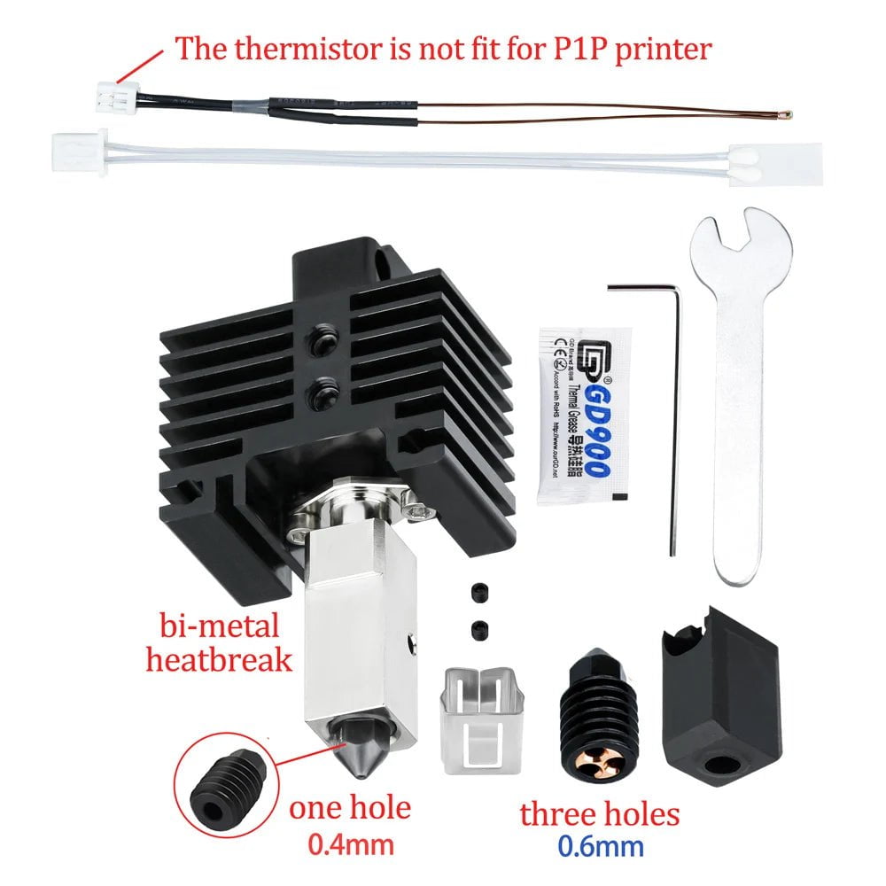 Storazone 2.0 Kit D / For Bambu Lab X1 X1C Upgraded V2.0 For Bambu Hotend Cht Nozzle Bambulab Cht Nozzle X1c Bambu Lab P1p Hotend Bambu Lab P1s Hotend High Flow Bi Metal