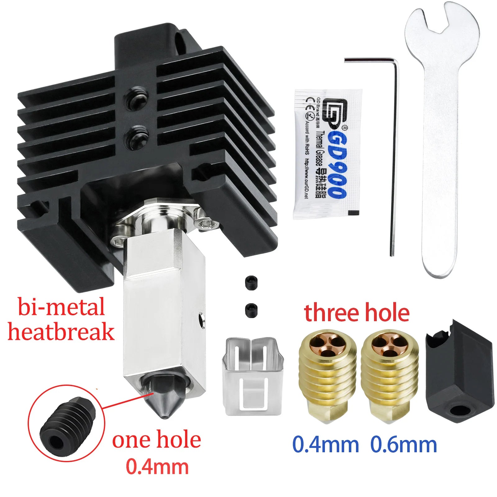 Storazone 2.0 Kit G / For Bambu Lab X1 X1C Upgraded V2.0 For Bambu Hotend Cht Nozzle Bambulab Cht Nozzle X1c Bambu Lab P1p Hotend Bambu Lab P1s Hotend High Flow Bi Metal