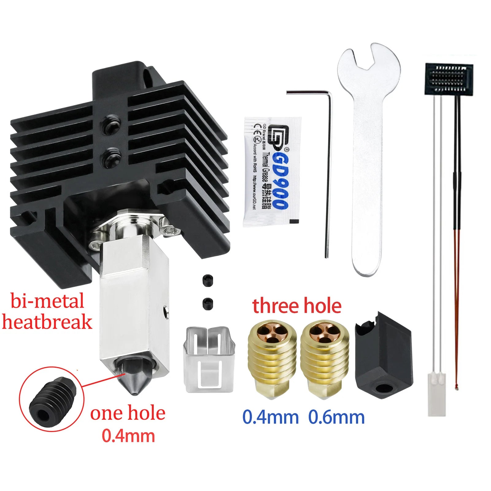 Storazone 2.0 Kit GG / For Bambu Lab X1 X1C Upgraded V2.0 For Bambu Hotend Cht Nozzle Bambulab Cht Nozzle X1c Bambu Lab P1p Hotend Bambu Lab P1s Hotend High Flow Bi Metal