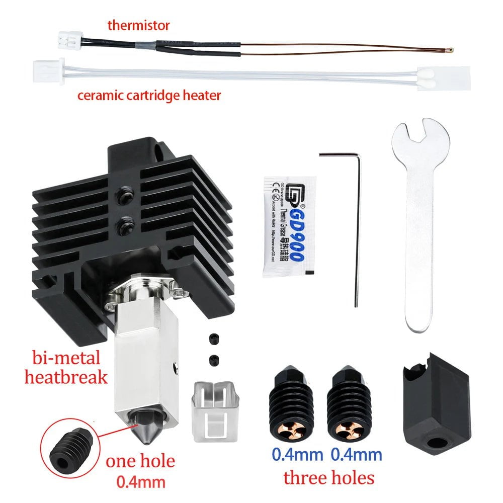 Storazone 2.0 Kit L / For Bambu Lab X1 X1C Upgraded V2.0 For Bambu Hotend Cht Nozzle Bambulab Cht Nozzle X1c Bambu Lab P1p Hotend Bambu Lab P1s Hotend High Flow Bi Metal