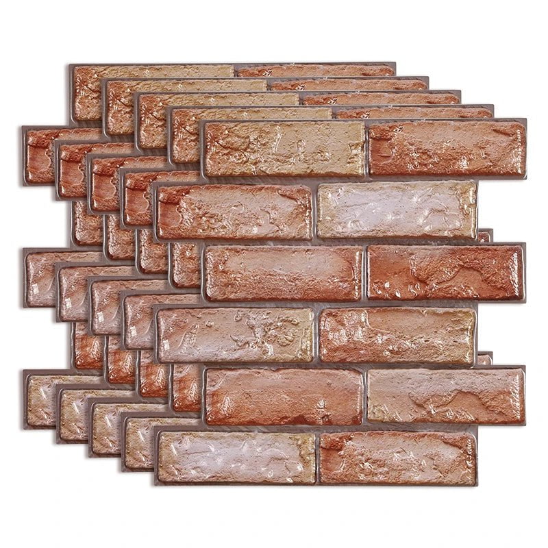 Storazone 2 / 30x30cmx12pcs / CHINA 12pcs 3D Brick Wall Sticker Self-Adhesive PVC Wallpaper for Bedroom Waterproof Oil-proof Kitchen Stickers DIY Home Wall Decor