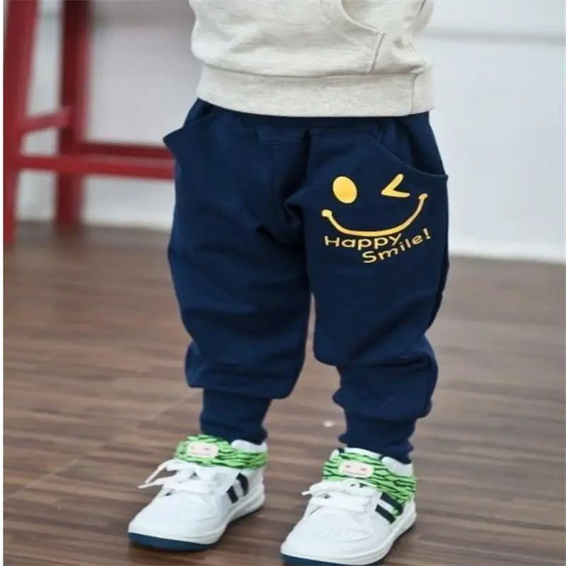 Storazone 2 / 4T 2018 Fashion Boys Harem Pants Children Casual Trousers Happy Smile Denim Kids Boots Pant Boys Clothes Autumn Winter 90-130 Hot